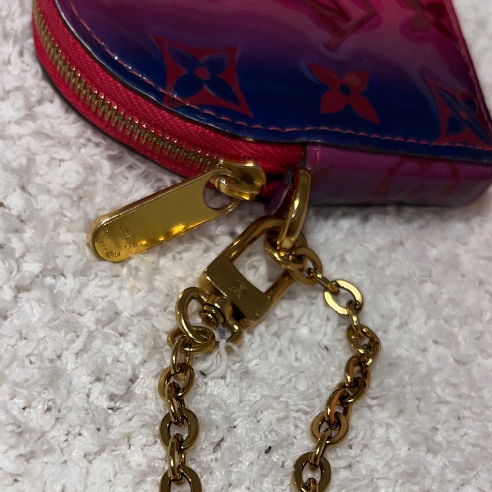 Louis Vuitton Vernis Patent Porte Monnaie Wallet Coeur Sunrise - Picture 2 of 14